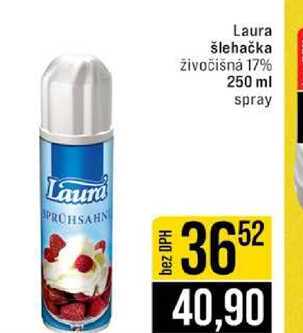 Laura šlehačka živočišná 17% 250 ml spray  v akci
