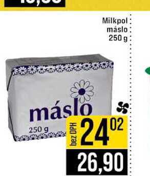 Milkpol máslo 250 g v akci