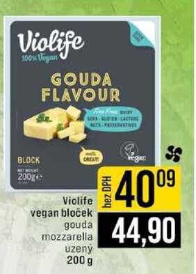 Violife vegan bloček gouda mozzarella uzený 200 g