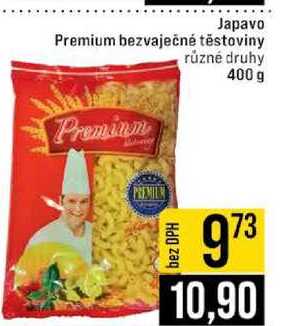 Japavo Premium bezvaječné těstoviny různé druhy 400 g 