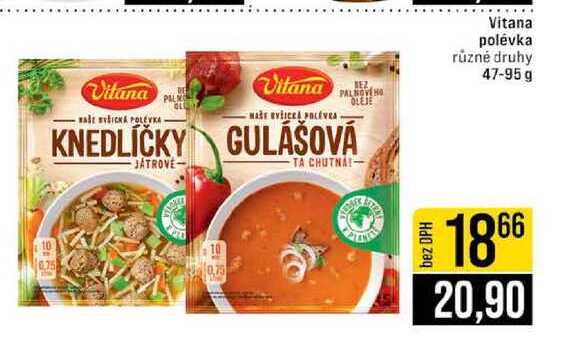 Vitana polévka různé druhy 47-95 g 