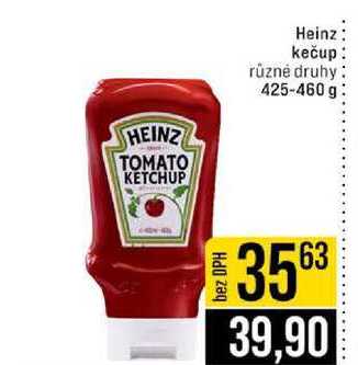 Heinz kečup různé druhy 425-460 g 