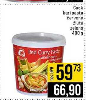 Cock kari pasta červená žlutá zelená 400 g 