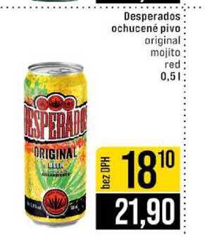 Desperados ochucené pivo original mojito red 0,5l
