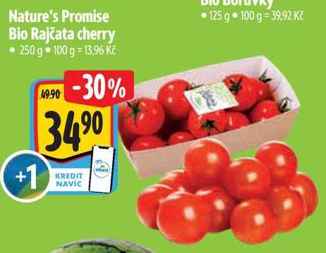 Nature's Promise Bio Rajčata cherry, 250 g  