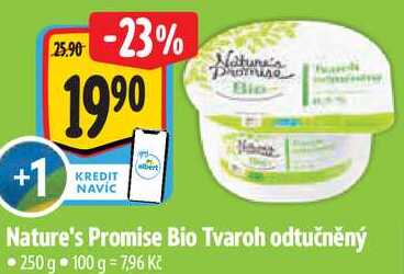 Nature's Promise Bio Tvaroh odtučněný, 250 g 
