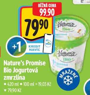 Nature's Promise Bio Jogurtová zmrzlina, 420 ml 