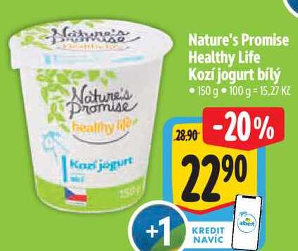 Nature's Promise Healthy Life Kozí jogurt bílý, 150 g  