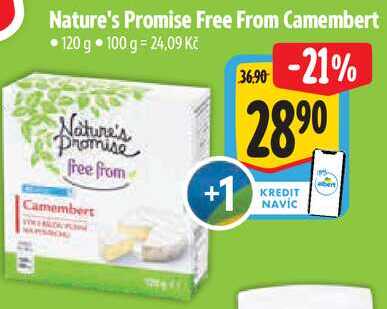 Nature's Promise Free From Camembert, 120 g  