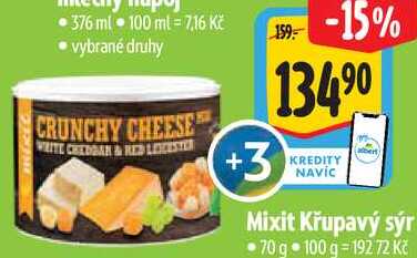Mixit Křupavý sýr, 70 g
