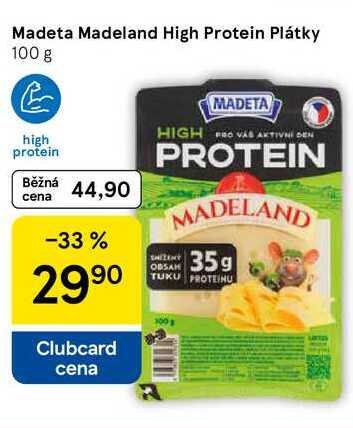 Madeta Madeland High Protein Plátky, 100 g 