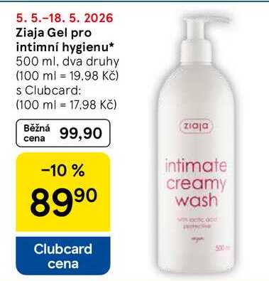 Ziaja Gel pro intimní hygienu, 500 ml, dva druhy  