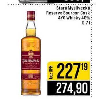 Stará Myslivecká Reserve Bourbon Cask 4Y0 Whisky 40% 0.7l