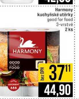 Harmony kuchyňské utěrky good for food 3-vrstvé 2 ks 