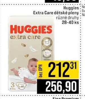Huggies Extra Care dětské pleny různé druhy 28-40 ks