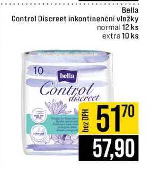 Bella Control Discreet inkontinenční vložky normal 12 ks extra 10 ks