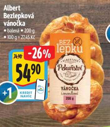 Albert Bezlepková vánočka, 200 g