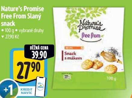 Nature's Promise Free From Slaný snack, 100 g