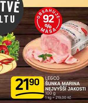 ŠUNKA MARINA NEJVYŠŠÍ JAKOSTI 100 g 