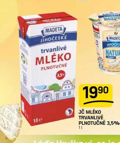 JČ MLÉKO TRVANLIVÉ PLNOTUČNÉ 3,5% 1l