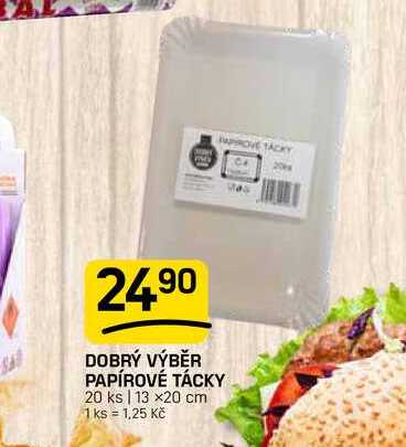 DOBRÝ VÝBĚR PAPÍROVÉ TÁCKY 20 ks 13 x20 cm 1 ks