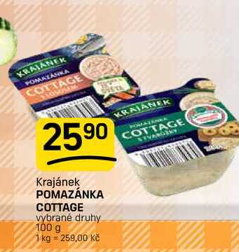 POMAZÁNKA COTTAGE vybrané druhy 100 g 