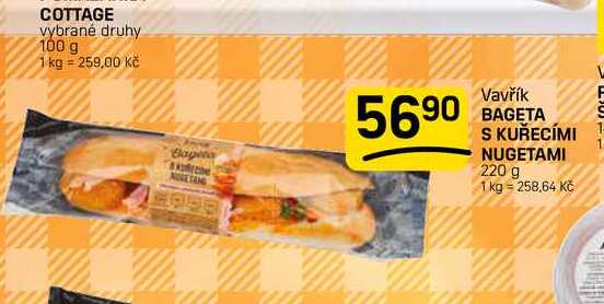BAGETA S KUŘECÍMI NUGETAMI 220 g 