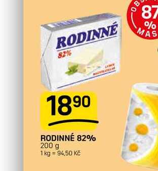 RODINNÉ 82% 200 g