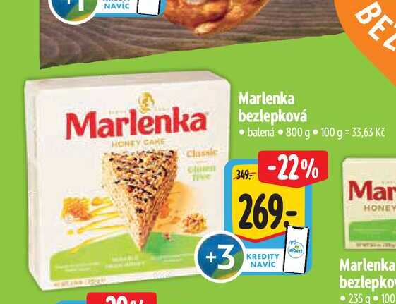  Marlenka bezlepková  800 g