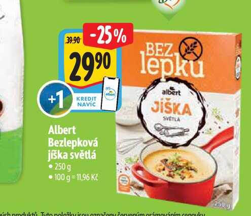 Albert Bezlepková jíška světlá 250 g