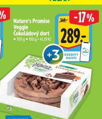 Nature's Promise Veggie Čokoládový dort 700 g  