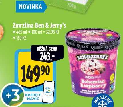  Zmrzlina Ben & Jerry's  465 ml 1 
