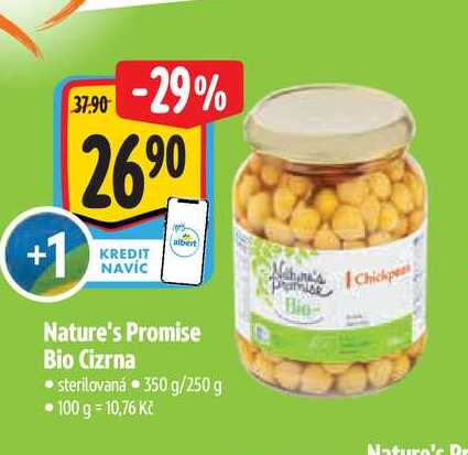 Nature's Promise Bio Cizrna sterilovaná 350 g/250 g
