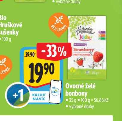   Ovocné želé bonbony 35 g  