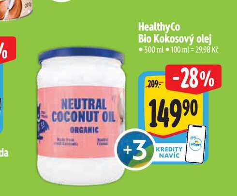  Healthy Co Bio Kokosový olej  500 ml  