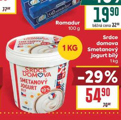 Srdce domova Smetanový jogurt bílý 1kg