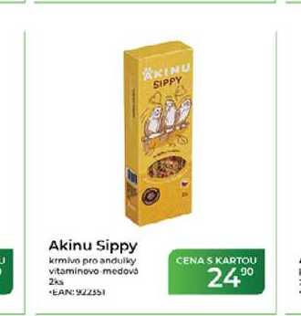 Akinu Sippy krmivo pro andulky vitaminovo medová 2kg