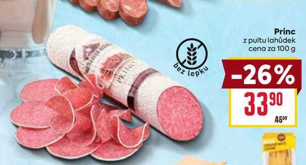 Princ z pultu lahůdek cena za 100 g  