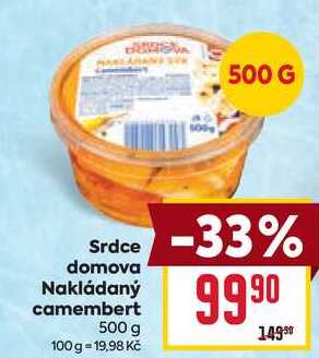 Srdce domova Nakládaný camembert 500 g 