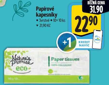 Papírové kapesníky, 10x 10 ks