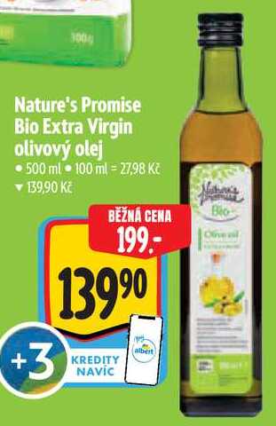 Nature's Promise Bio Extra Virgin olivový olej, 500 ml