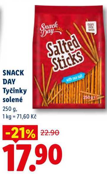 SNACK DAY Tyčinky solené, 250 g