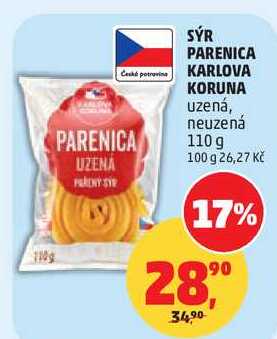 SÝR PARENICA KARLOVA KORUNA neuzená, 110 g  