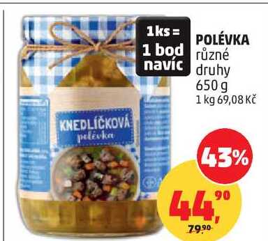 POLÉVKA různé druhy, 650 g  