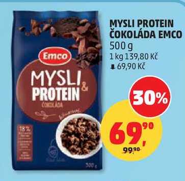 EMYSLI PROTEIN ČOKOLÁDA EMCO, 500 g 