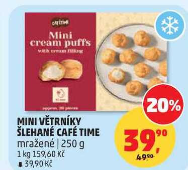 MINI VĚTRNÍKY ŠLEHANÉ CAFÉ TIME mražené, 250 g