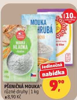 PŠENIČNÁ MOUKA různé druhy, 1 kg  