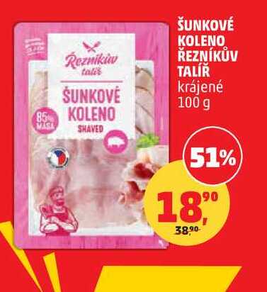 ŠUNKOVÉ KOLENO ŘEZNÍKŮV TALÍŘ krájené, 100 g 