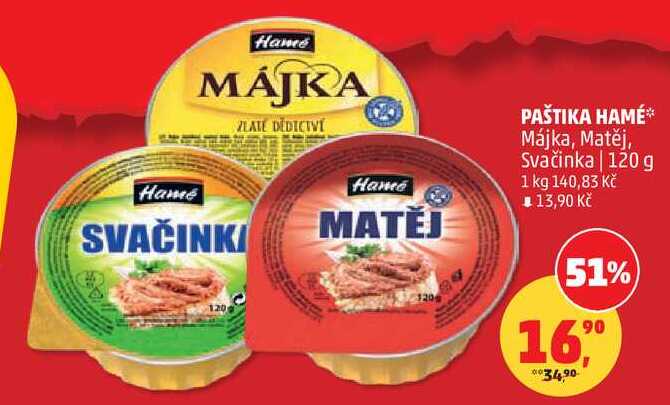 PAŠTIKA HAMÉ Májka, 120 g