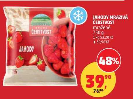 JAHODY MRAZIVÁ ČERSTVOST mražené, 750 g 